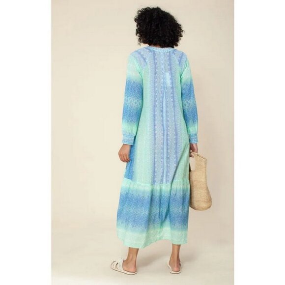 💕HALE BOB💕 Leta Maxi Dress ~ Blue Green Medium NWOT - Picture 4 of 4